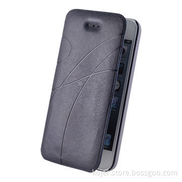 Flip Mobile Phone Cases for iPhone 5S with Magnetic Flap on Top, OEM Orders are Welcome